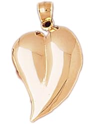 Dazzlers Solid 14k Gold Floating Heart Charm Pendant Available in three colors from jewelsberry (weights: 3.2 grams only)