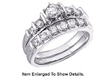 Stunning 14k. Solid Gold 1.00ctw. Genuine Diamond Bridal Ring Set ** Top Quality **
