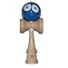 Super Kendama With Blue Smiley Face Ball And Extra String