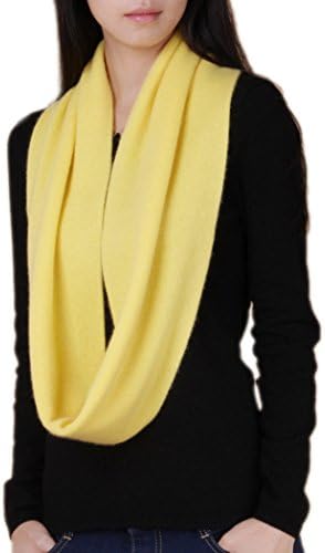 Novawo Women's Men's Super Soft Cashmere Solid Infinity Scarf