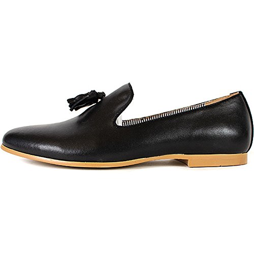 New Premium Stylish Tassel Mens Leather Slip On Casual Dress Shoes Black