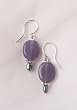 Chalcedony and Pearl Earrings - Stones are Smaller Than Pictured
