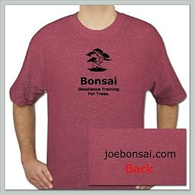 Joebonsai Obedience Training for Trees T-shirt - Wine