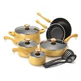 Paula Deen Signature Porcelain 12-Piece Cookware Set- Butter Paula Deen Signature Porcelain 12-Piece Cookware Set- Butter