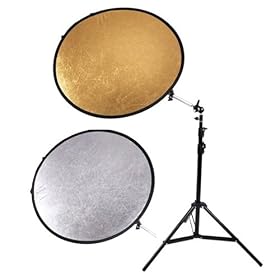 CowboyStudio Premium Photo Reflector Arm, Support STAND, and 32in 2-in-1 Collapsible Reflector Kit