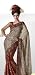 Bridal Maroon Faux Shimmer Georgette Embroidered Belly Dance Dress Saree Sari with Unstitched Blouse