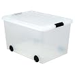 IRS103051 - Storage Box, w/ Wheels,56 Quart,15-3/4x21-3/4x12-7/8,CL