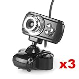 Neewer (3x) 20.0 Mega USB 3 LED Webcam Web Cam Camera PC Laptop+Mic