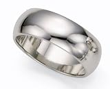 8mm Platinum Plain Wedding Band Ring