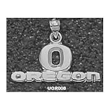 Oregon Ducks Solid Sterling Silver ''O OREGON'' 7/16'' Pendant