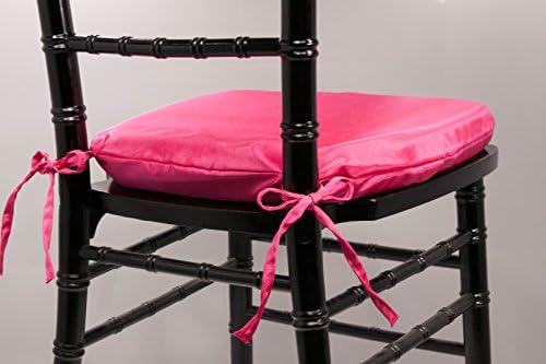 Cerise Pink Cream Bengaline Chiavari Cushion w/ Ties by VF