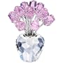 Swarovski Vase of Pink Roses