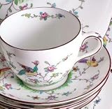 Review Crown Staffordshire  / Crown Staffordshire 5425 Peacock Cup and Saucer