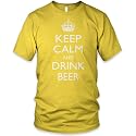 Keep Calm and Drink Beer (White) Fine Jersey T-Shirt