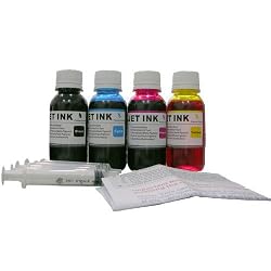 Ink Cartridge Refill Kit for HP Printers 16 Oz. Color & Black