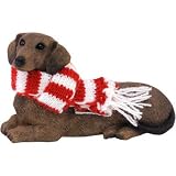 Dachshund red w/scarf ornament Sandicast