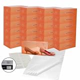 25 x Caraselle Translucent Tangerine Ladies Shoe Boxes + 12 Clear Adhesive PVC Pockets + 25 sheets of Acid Free Tissue Paper