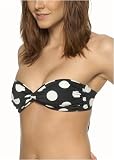 Lisa Curran Twisted polka dot bandeau bikini top