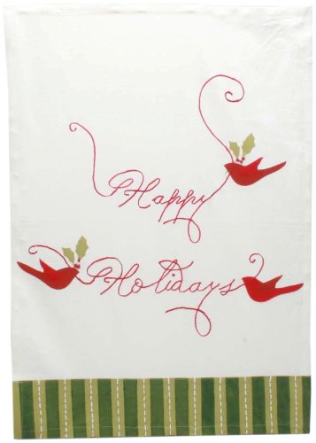 Tag Happy Holidays Vintage Dishtowel