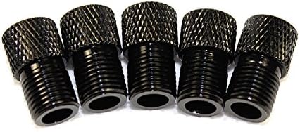 Elecs Bike Bicycle Presta to Schrader Valve Adapter Converters 2PCS (Presta to Schrader Adapter, Black)