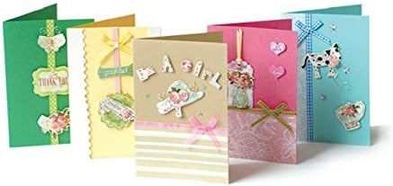 GUchina Make Your Own Greeting Cards Kit, Do-It-Yourself Cards Crafter-15 Cards Set(15 Envelopes Included)- for Beginners/ Kids/Party/Holiday/Gifts/ Mother's Day(SKB007)