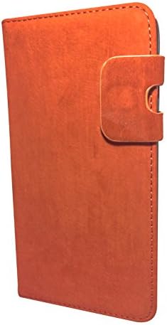 iPhone 6 plus case, HZ Concept®[Stand Feature] iPhone 6 Plus 5.5" Wallet Case **BRAND NEW** [Leather Cover Case] Case Flip Cover -Premium Leather Wallet Cover with STAND Flip Cover and [Card Slots] with Magnetic Closure for iPhone 6 Plus 5.5 inch (Orange Red)