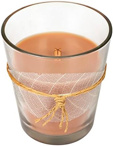 Virginia Woodwick Crackling Leaf Decorative Glass Jar Harvest Time