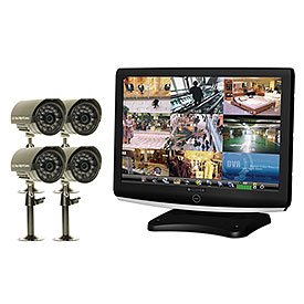 Clover Electronics CLV2284C 22 Inch TFT LCD 500GB DVR System with 4 Night Vision Cameras