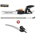 Fiskars 115562 Teleskop-Schneidgiraffe mit Adapter-Baums�ge, L�nge 240 - 410 cm