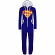 Royal Blue Superman Adult M - Luzia New Womens Adult Mens Unisex Aztec Superman Batman Print Ladies Hoody Jumpsuit Onesie