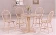 5 Piece White Wash Table Set By Coaster Furniture