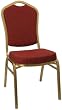 Patterned Burgundy Crown Back Stacking Banquet Chair