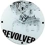 THE BEATLES REVOLVER GLASS WALL CLOCK