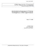 Administrative Subpoenas in Criminal...