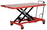 Vestil CART-1000-LD Single Scissor Hydraulic Elevating Cart, 1000 lbs Capacity, 63
