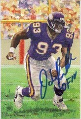 Autographed/Hand Signed John Randle Goal Line Art Card