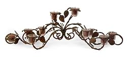 35" Fireplace 10-Votive Candleholder With Ivy Interlace Design