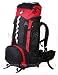 NEW 50 +10L Internal Frame Camp Hiking Backpack Bag - Red/Black