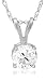 14k Choice of White or Yellow Gold Round Diamond Solitaire Pendant (1 ct, H-I Color, SI2-I1 Clarity)