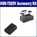 Sony HDR-TD20V Camcorder Accessory Kit includes: SDM-109 Charger, SDNPFV50NEW Battery