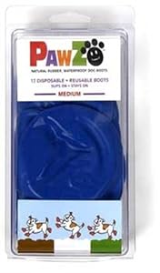 Pawz Blue Water-Proof Dog Boot, Medium, Up to 3-Inch