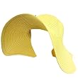 UPF 50 Sun Beach Hat Floppy Ribbon Large 6" Brim Natural