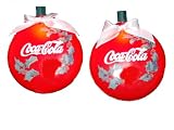 Kurt Adler Red Coca-Cola Lights with Holly Leaves