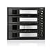 iStarUSA BPU-340SATA-Silver 3x5.25 to 4x3.5 SAS/SATA 6.0 Gb/s Hot-Swap Cage-Blue
