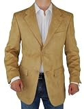 Executive 2-button Sueded Microfiber Sport Coat Modern Blazer Extra Soft Suede Sportcoat Honey Beige
