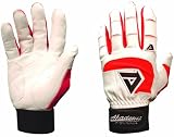 Akadema Sheepskin Leather Batting Gloves - Red-White