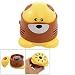 Yellow Brown Plastic Shell Bear Shaped Mini Desk Cleaner Dust Remover