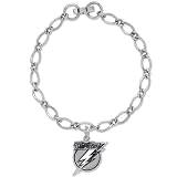 NHL Tampa Bay Lightning Ladies Silver-Tone Charm Bracelet