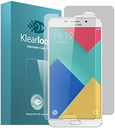 Samsung A9(2016 Version) Screen Protector, Klearlook 1-Pack Crystal Clear Tempered Glass Screen Protector + 1-Pack Matt Back Protective Film for Samsung A9(2016)