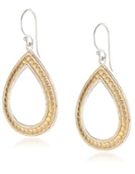 Anna Beck Designs "Gili" 18k Gold-Plated Medium Wire Rimmed Open Drop Earrings